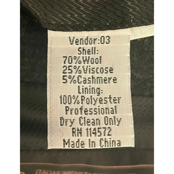 Fortini Mens Charcoal Overcoat Long Wool Blend Winter Coat Business Formal - Picture 9 of 12